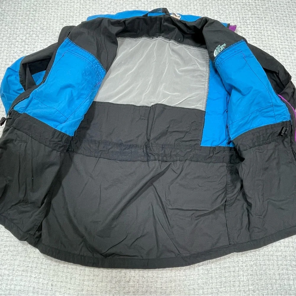 Vintage The North Face Men’s Ski Jacket Colorblock Blue Black Purple Size Small
